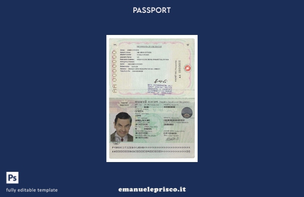 Nuovo passaporto del Bangladesh in stile verificato (passaporto leggibile dalla 